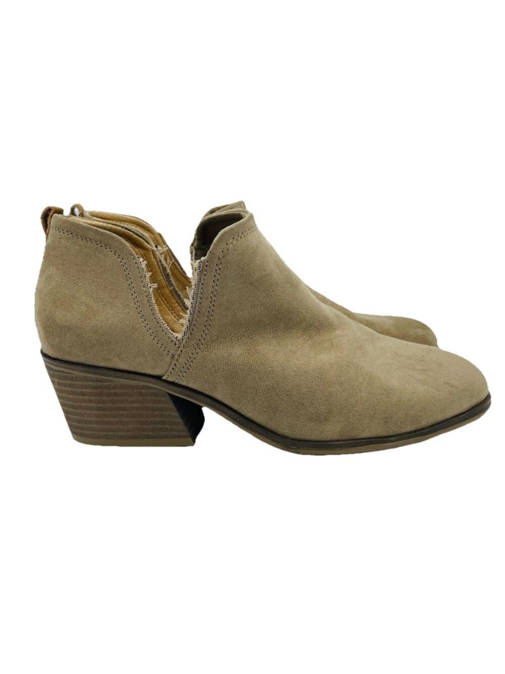 Dr Scholls Shoes Womens Size 9.5 Wide Brown Tan Laurel Ankle Booties Slip On